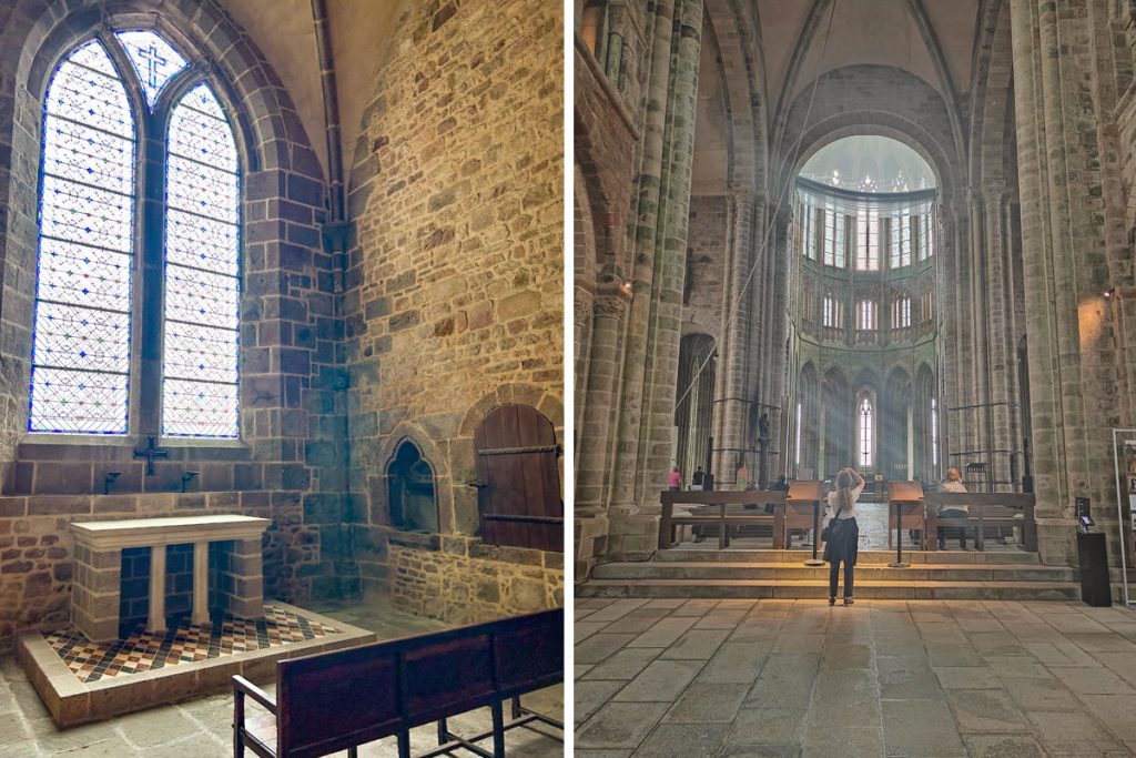 mont saint michel interno abbazia